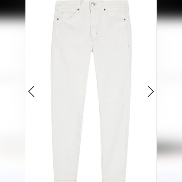NWT TopShop JAMIE HIGH WAIST ANKLE SKINNY JEANS IN WHITE Sz W24(0)L28 - Picture 8 of 9